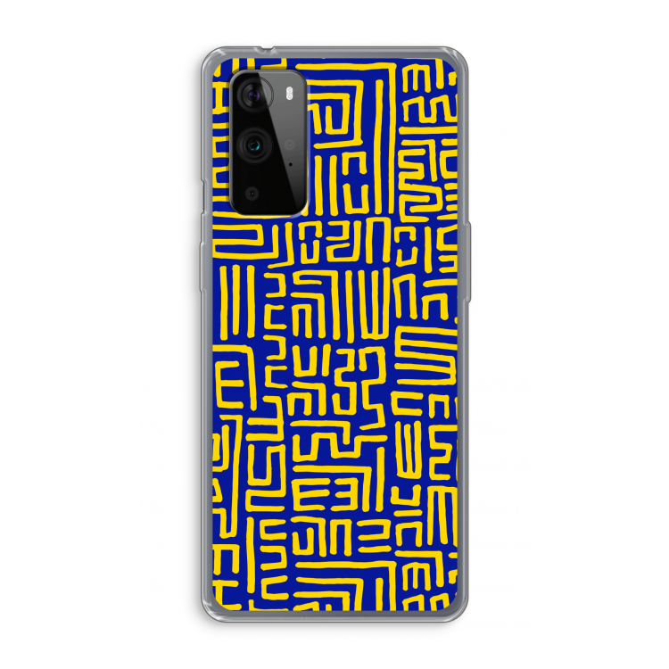 Majorelle Blue Print: OnePlus 9 Pro Transparant Hoesje