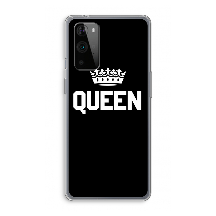 Queen zwart: OnePlus 9 Pro Transparant Hoesje