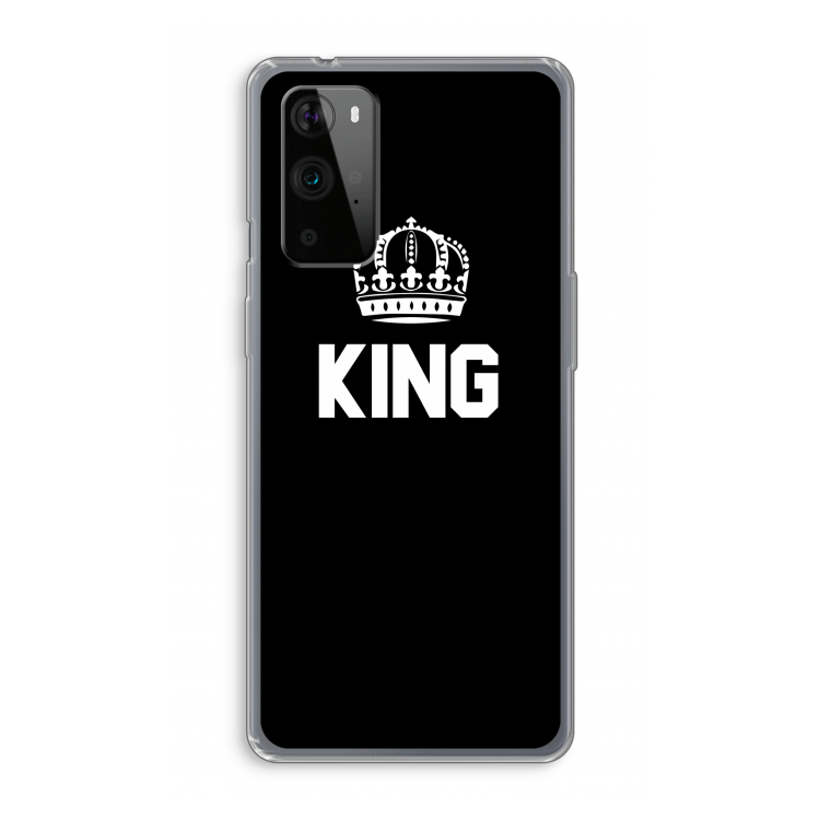 King zwart: OnePlus 9 Pro Transparant Hoesje