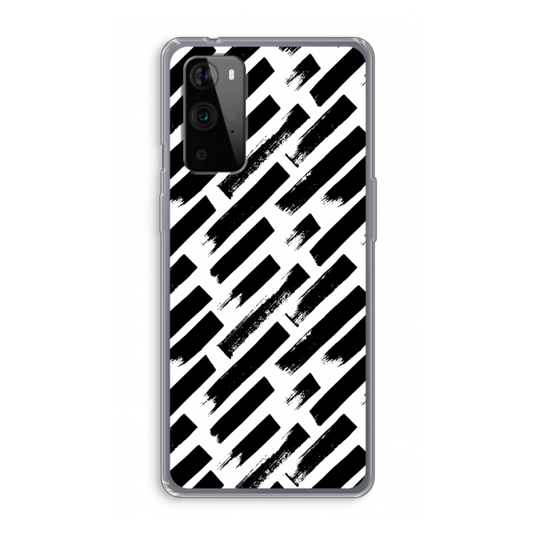 Zwarte vegen: OnePlus 9 Pro Transparant Hoesje