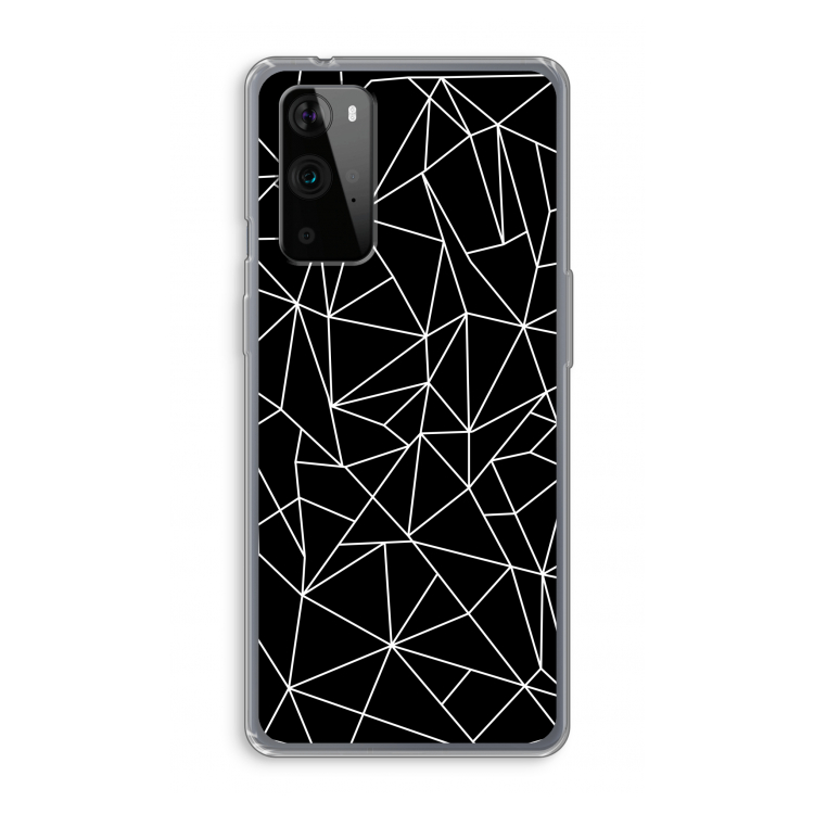 Geometrische lijnen wit: OnePlus 9 Pro Transparant Hoesje