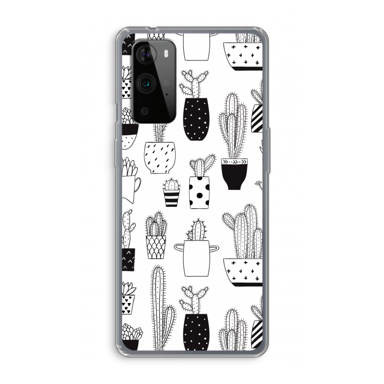 Cactusmotief: OnePlus 9 Pro Transparant Hoesje