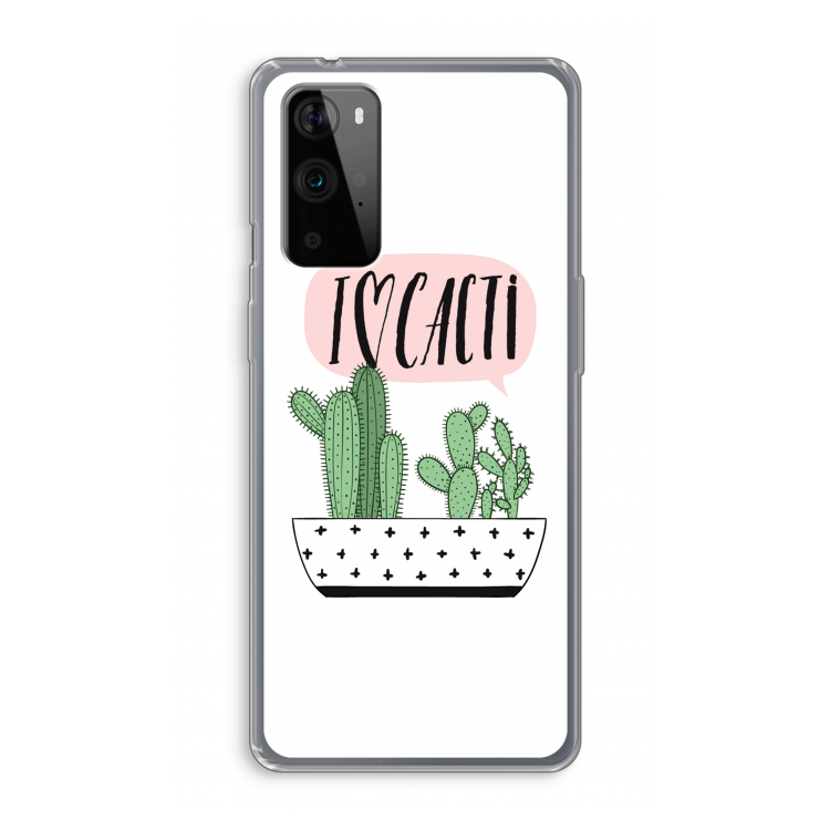 I love cacti: OnePlus 9 Pro Transparant Hoesje