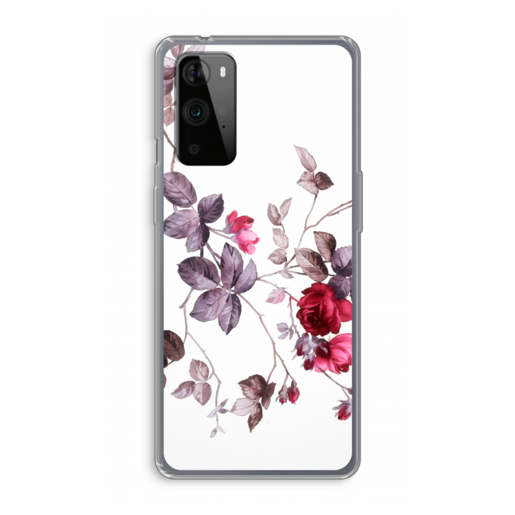 Mooie bloemen: OnePlus 9 Pro Transparant Hoesje