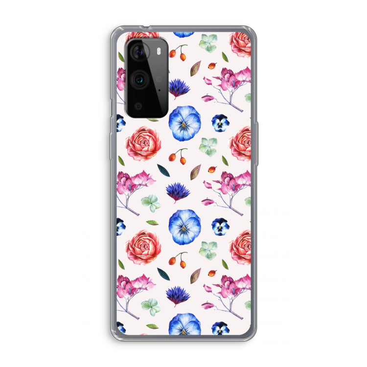 Bloemetjes: OnePlus 9 Pro Transparant Hoesje