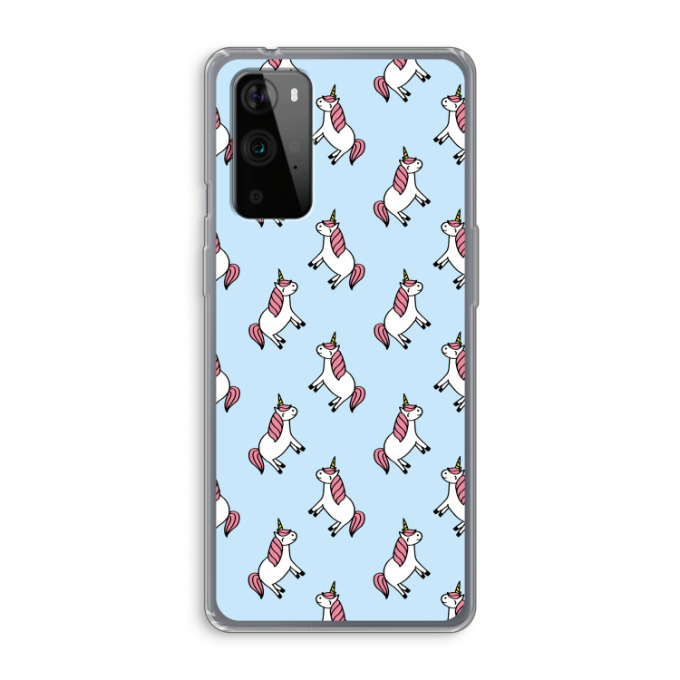 Eenhoorns overal: OnePlus 9 Pro Transparant Hoesje