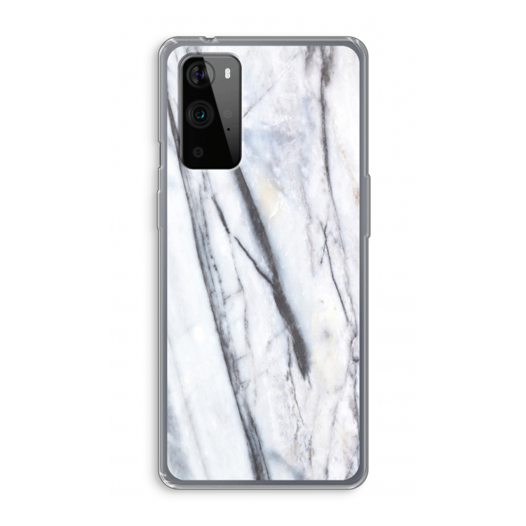 Gestreepte marmer: OnePlus 9 Pro Transparant Hoesje