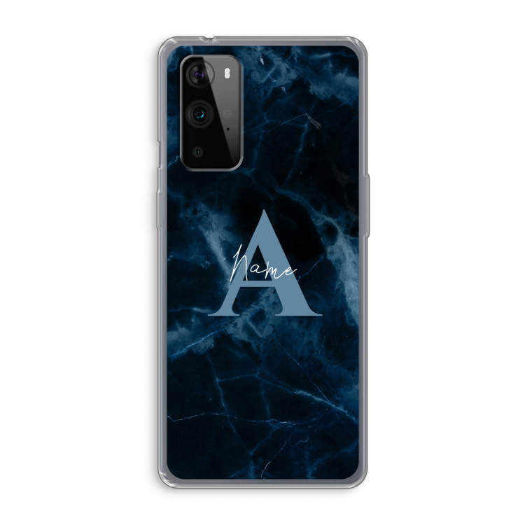 Midnight Marble: OnePlus 9 Pro Transparant Hoesje