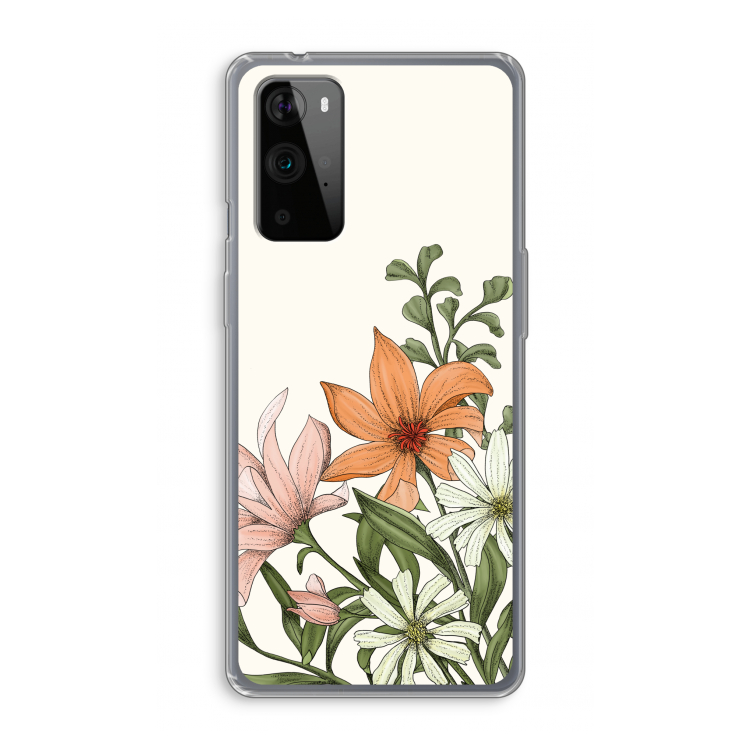 Floral bouquet: OnePlus 9 Pro Transparant Hoesje