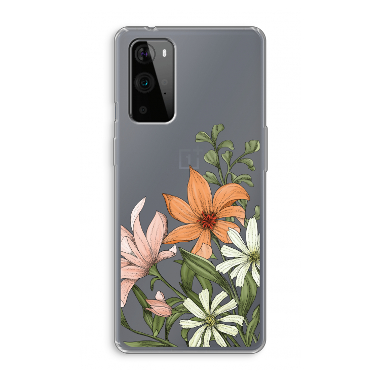 Floral bouquet: OnePlus 9 Pro Transparant Hoesje