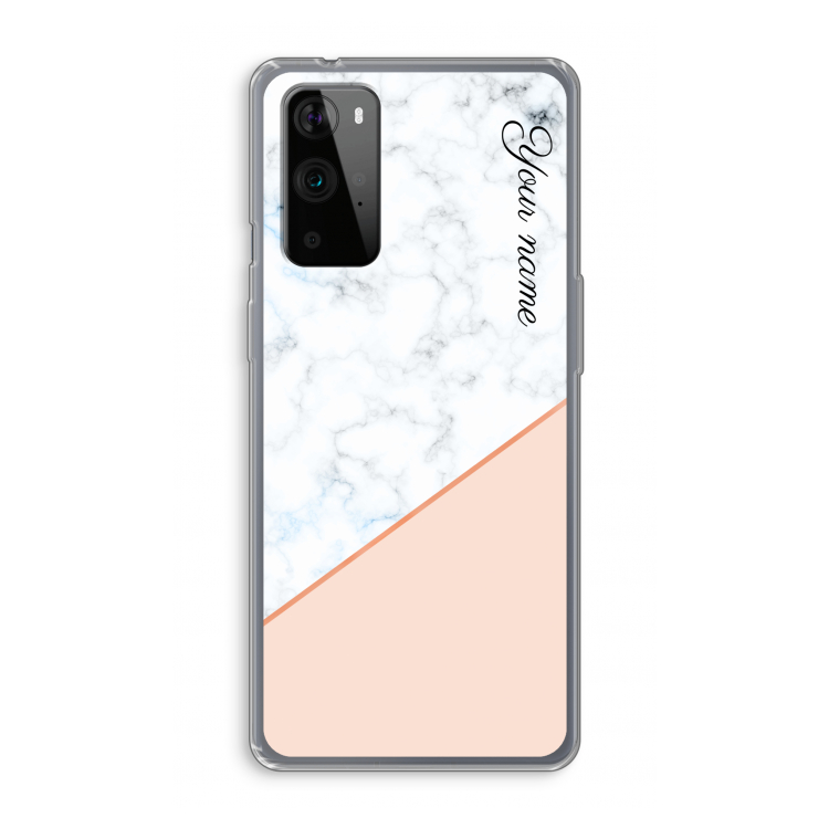 Marmer in stijl: OnePlus 9 Pro Transparant Hoesje