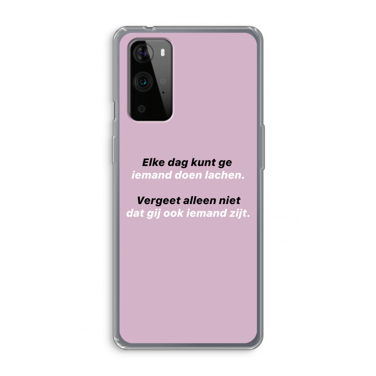 gij zijt ook iemand: OnePlus 9 Pro Transparant Hoesje