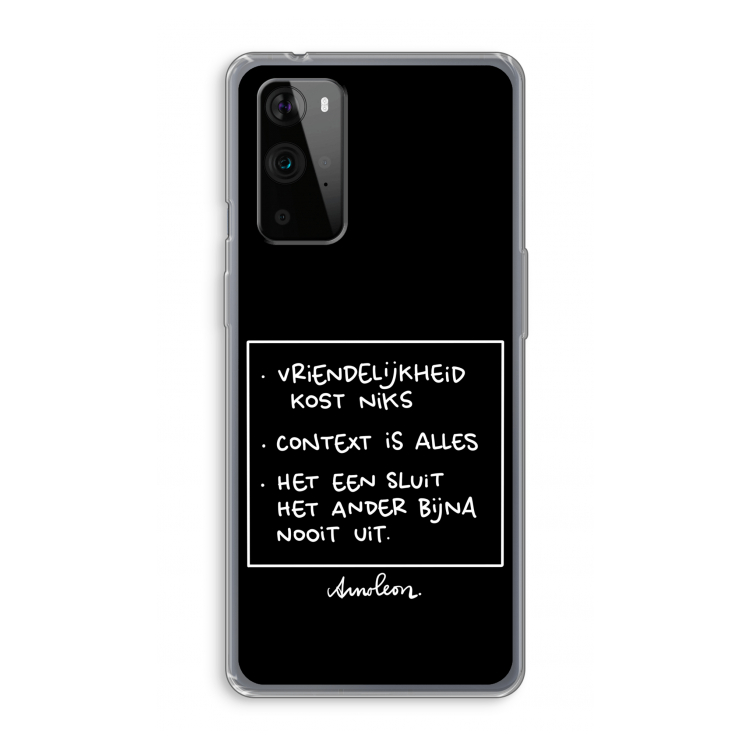Mijn Motto's: OnePlus 9 Pro Transparant Hoesje