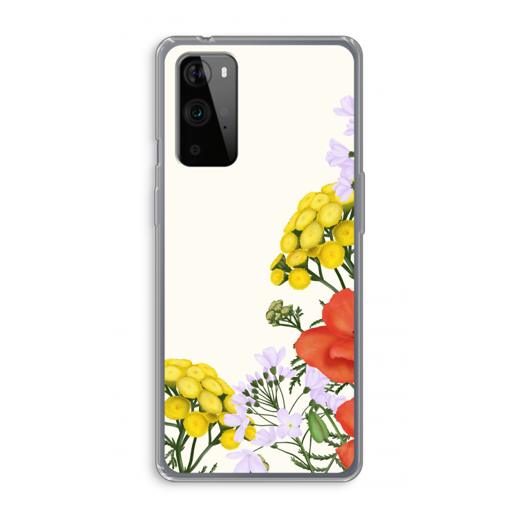 Wilde bloemen: OnePlus 9 Pro Transparant Hoesje