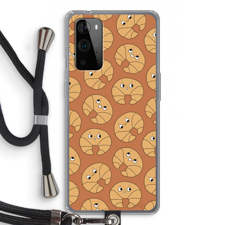 Croissant: OnePlus 9 Pro Transparant Hoesje met koord