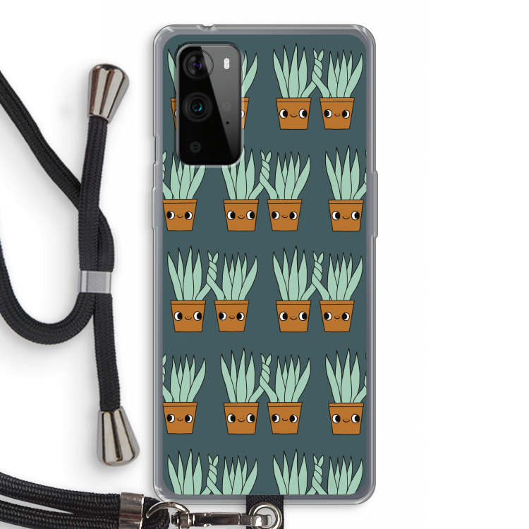 Sansevieria: OnePlus 9 Pro Transparant Hoesje met koord