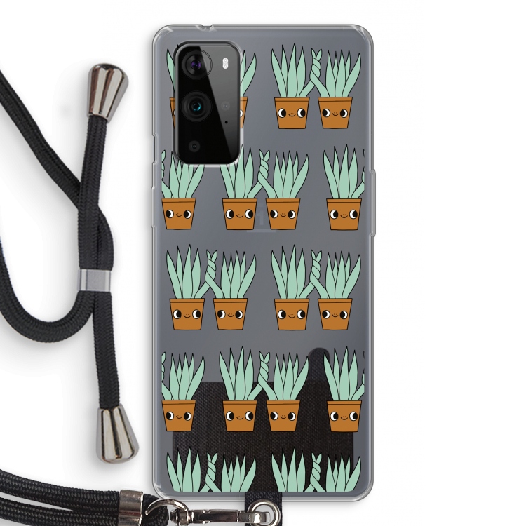 Sansevieria: OnePlus 9 Pro Transparant Hoesje met koord