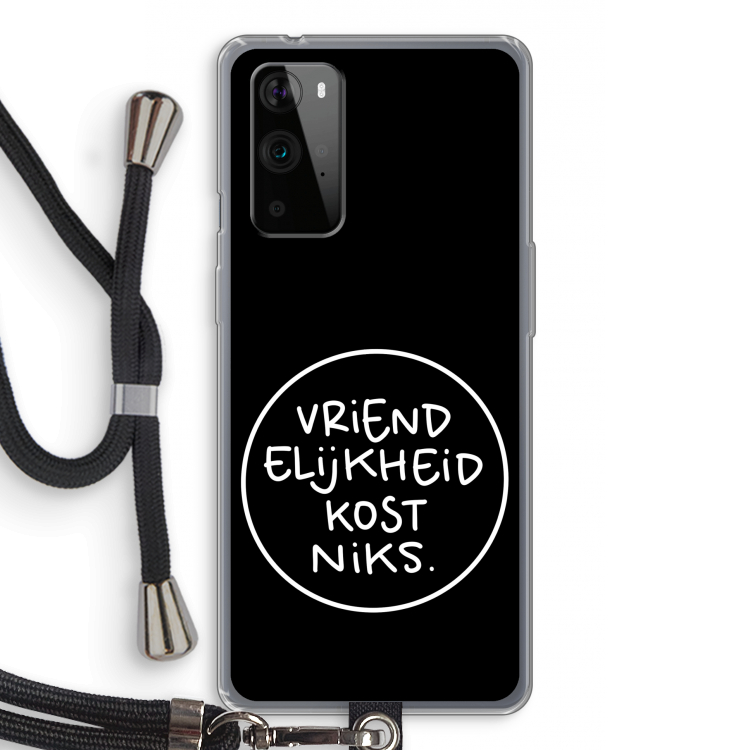 Vriendelijkheid: OnePlus 9 Pro Transparant Hoesje met koord