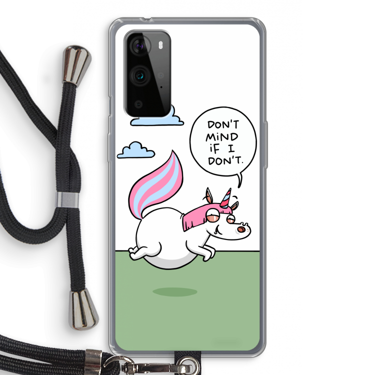 Unicorn: OnePlus 9 Pro Transparant Hoesje met koord