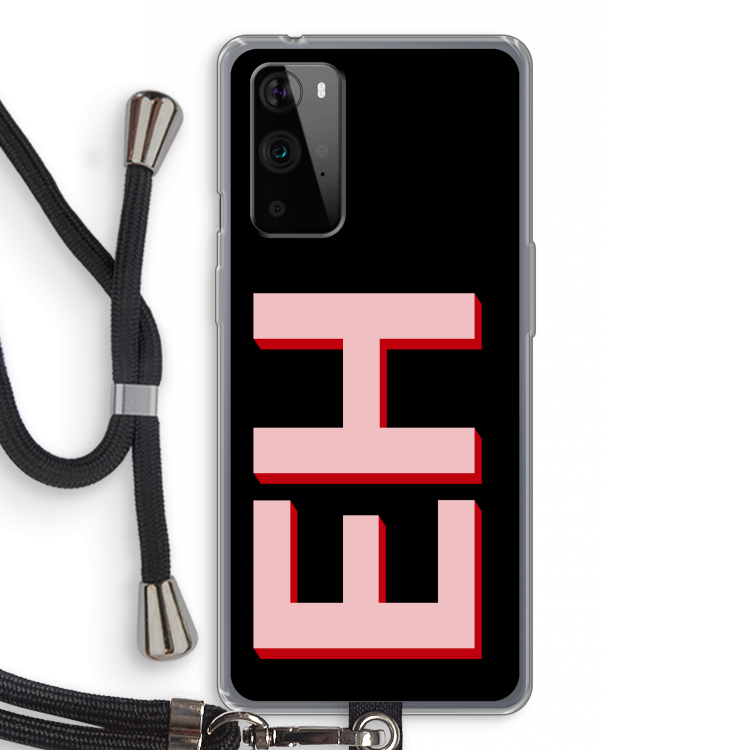 Monogram: OnePlus 9 Pro Transparant Hoesje met koord