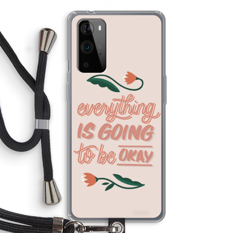 Optimistic flower girl: OnePlus 9 Pro Transparant Hoesje met koord