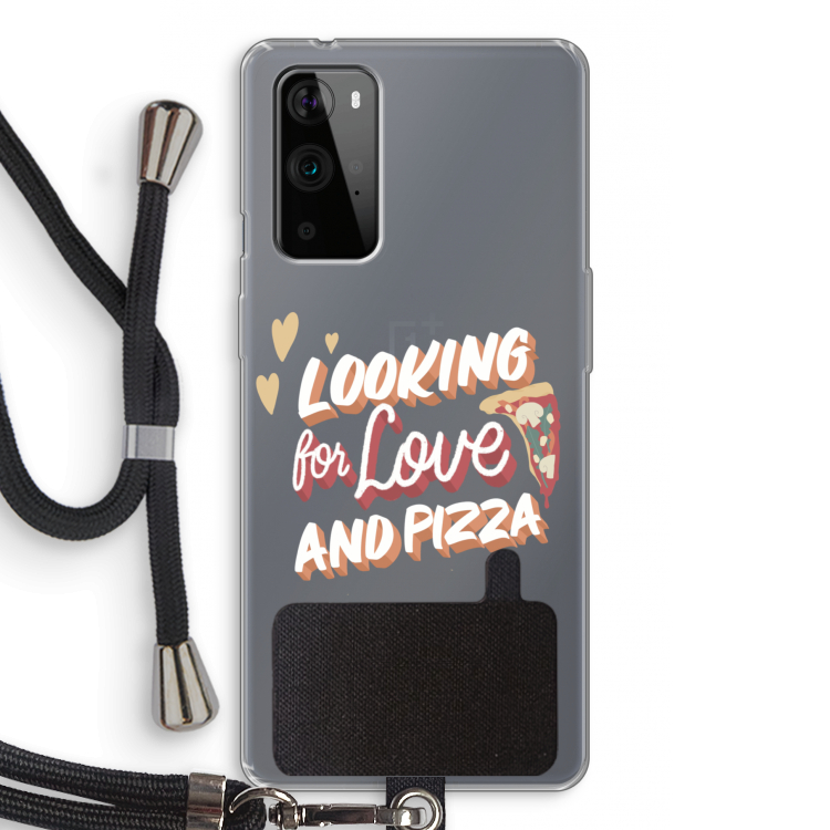 Pizza is the answer: OnePlus 9 Pro Transparant Hoesje met koord