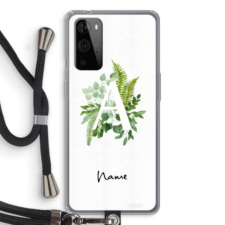 Green Brush: OnePlus 9 Pro Transparant Hoesje met koord