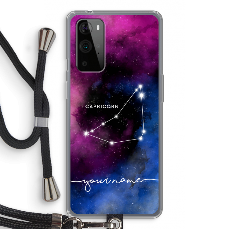 Sterrenbeeld - Donker: OnePlus 9 Pro Transparant Hoesje met koord