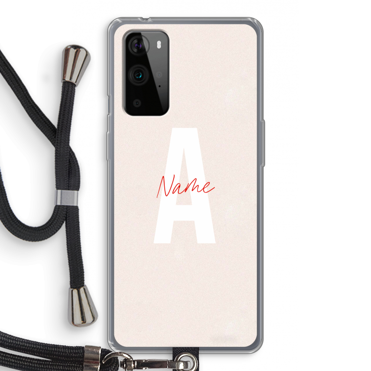 Strawberry Milkshake: OnePlus 9 Pro Transparant Hoesje met koord