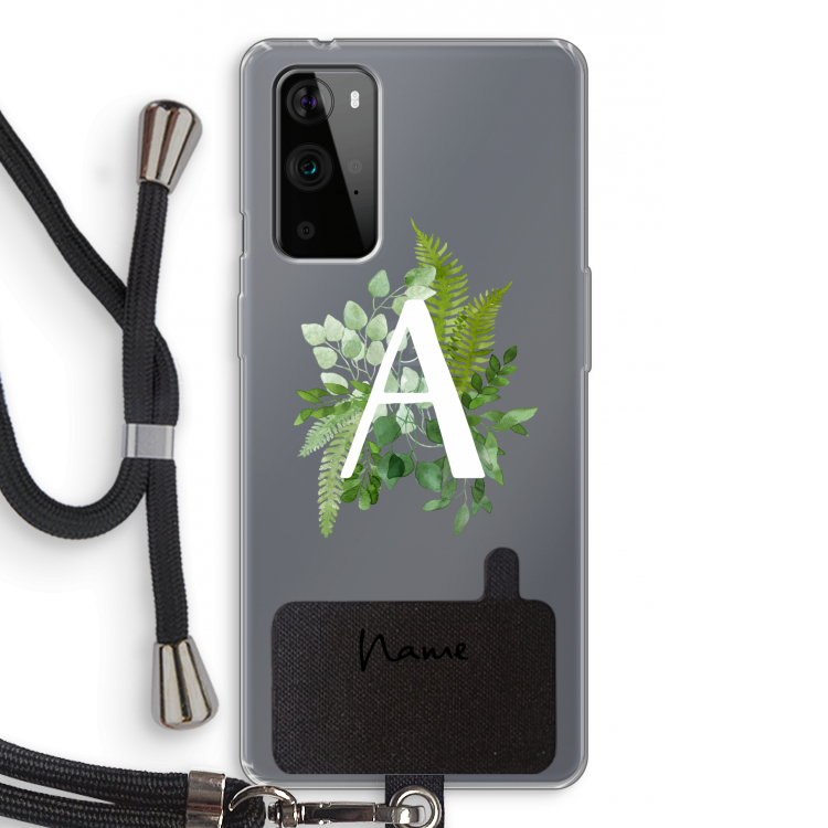 Green Brush: OnePlus 9 Pro Transparant Hoesje met koord