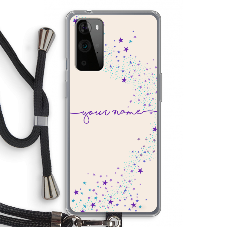 Sterren: OnePlus 9 Pro Transparant Hoesje met koord