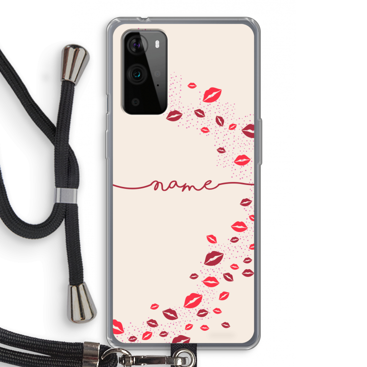 Kusjes: OnePlus 9 Pro Transparant Hoesje met koord