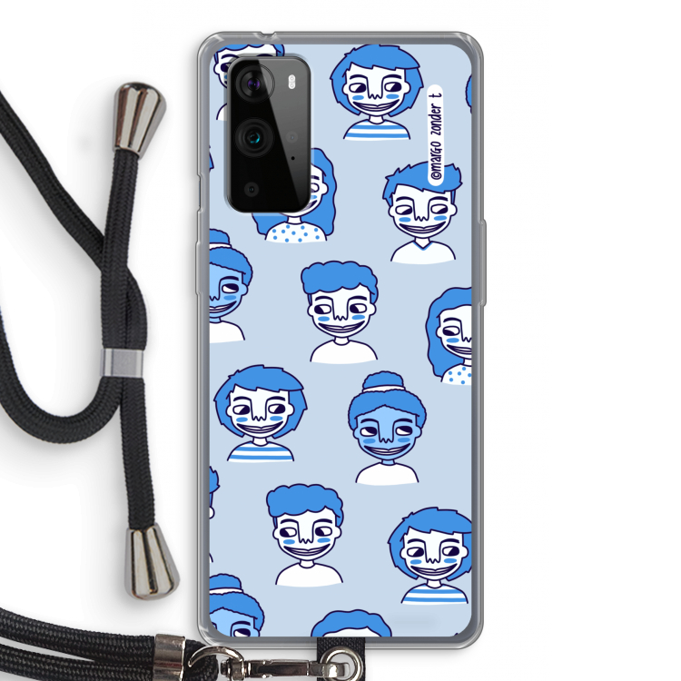 Gezichtjes: OnePlus 9 Pro Transparant Hoesje met koord