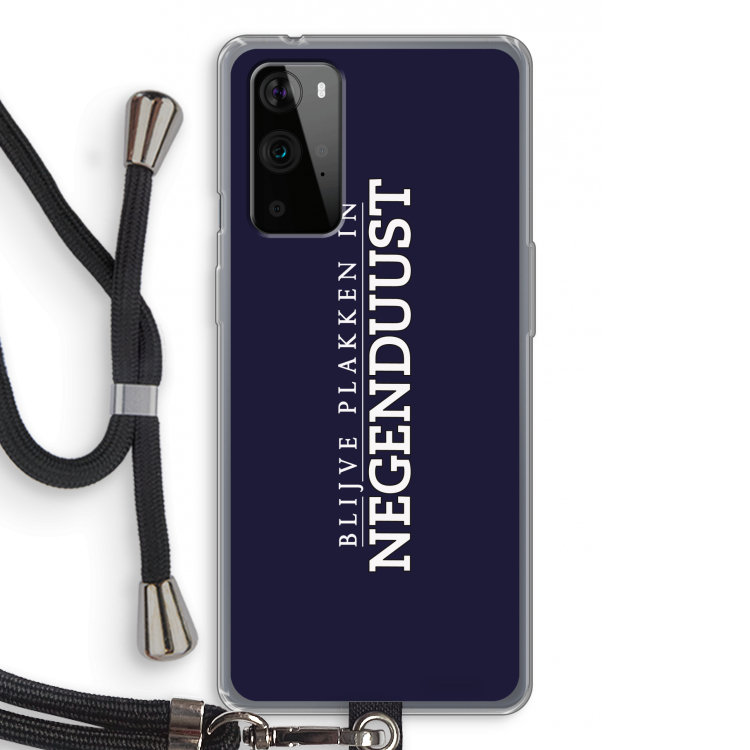 Blijve plakken in Negenduust: OnePlus 9 Pro Transparant Hoesje met koord
