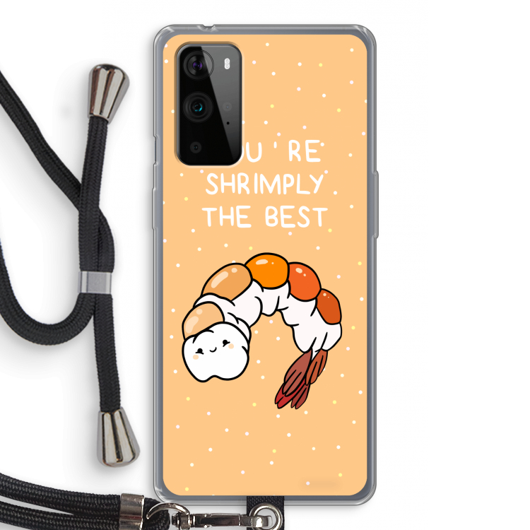 You're Shrimply The Best: OnePlus 9 Pro Transparant Hoesje met koord