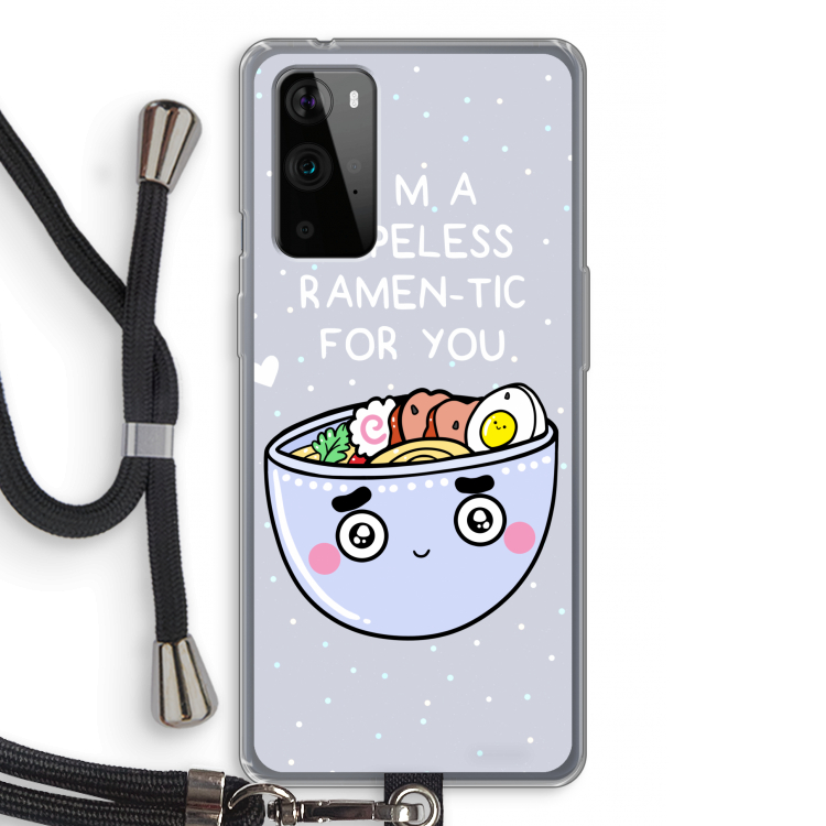 I'm A Hopeless Ramen-Tic For You: OnePlus 9 Pro Transparant Hoesje met koord