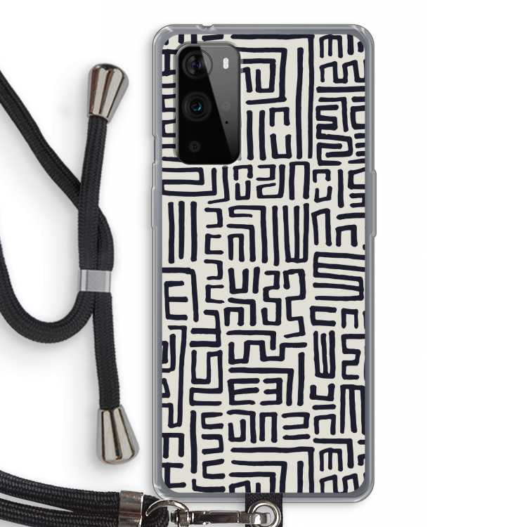 Moroccan Print: OnePlus 9 Pro Transparant Hoesje met koord