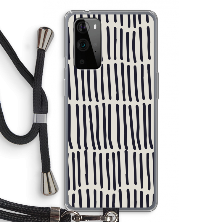Moroccan stripes: OnePlus 9 Pro Transparant Hoesje met koord