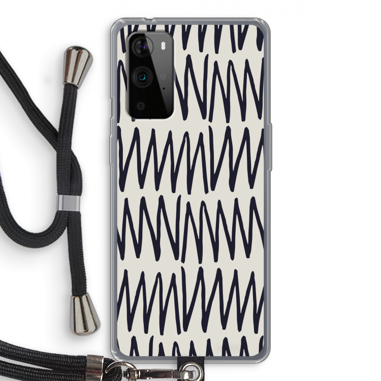 Marrakech Zigzag: OnePlus 9 Pro Transparant Hoesje met koord