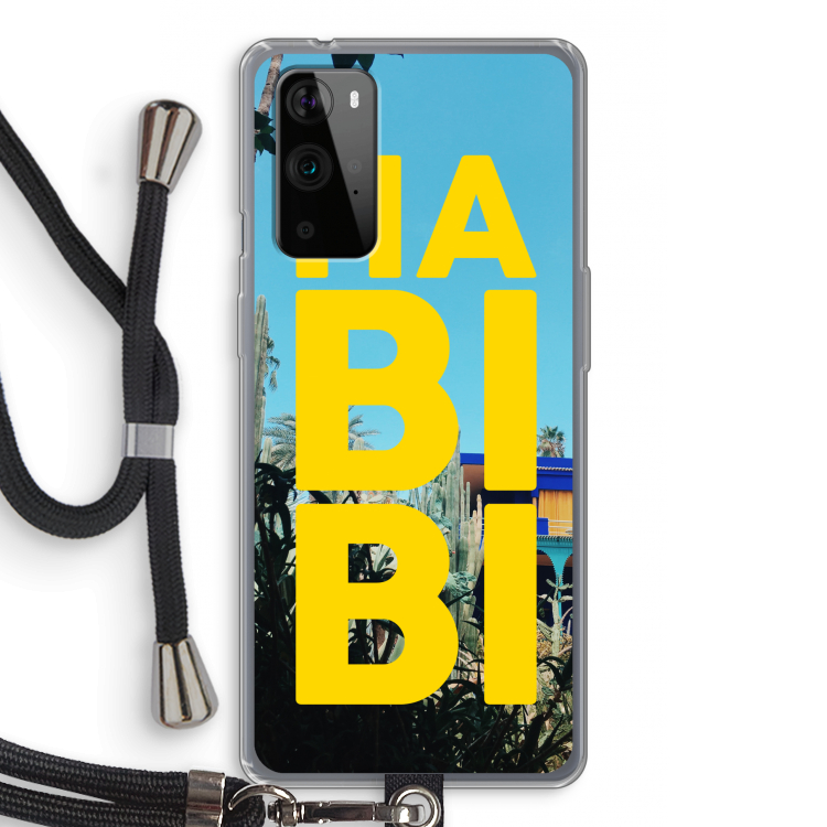 Habibi Majorelle : OnePlus 9 Pro Transparant Hoesje met koord