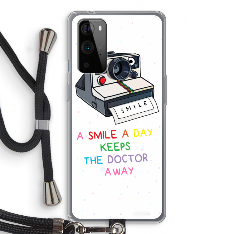 Smile: OnePlus 9 Pro Transparant Hoesje met koord