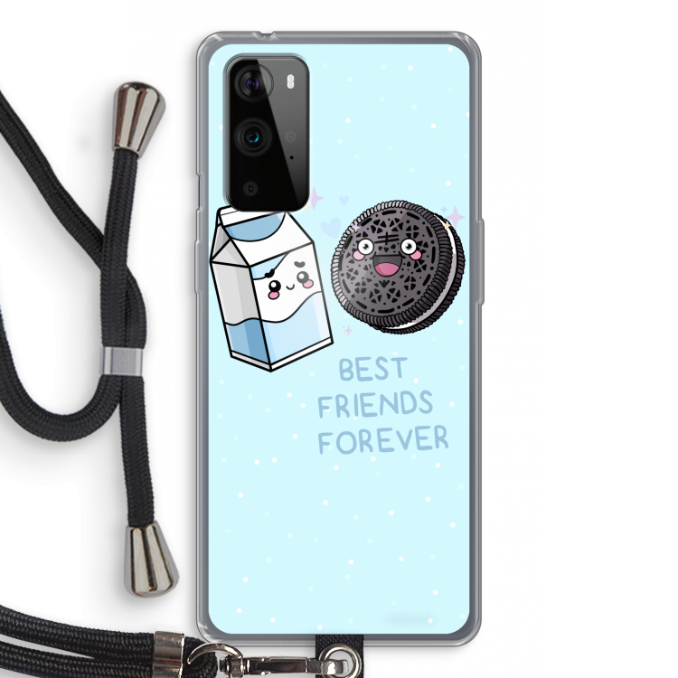 Best Friend Forever: OnePlus 9 Pro Transparant Hoesje met koord