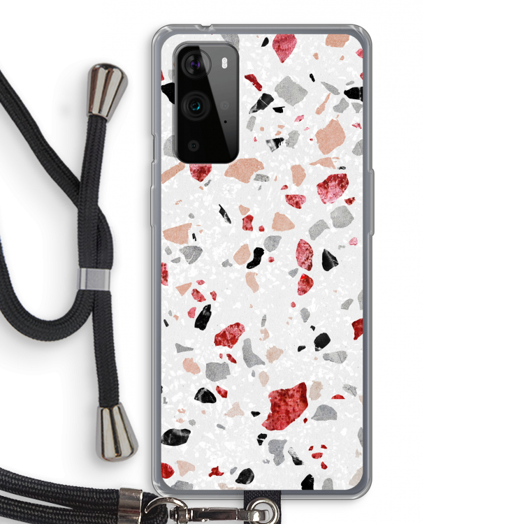 Terrazzo N°12: OnePlus 9 Pro Transparant Hoesje met koord