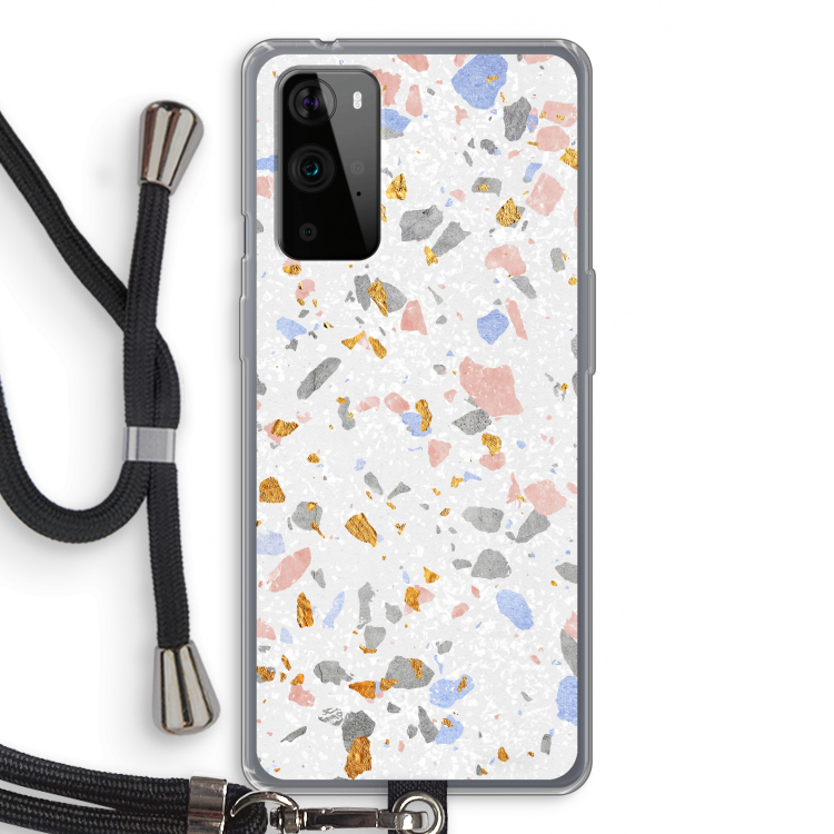 Terrazzo N°8: OnePlus 9 Pro Transparant Hoesje met koord
