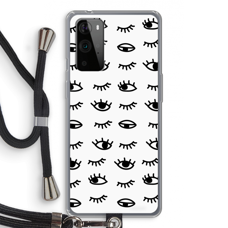 Eye pattern #2: OnePlus 9 Pro Transparant Hoesje met koord