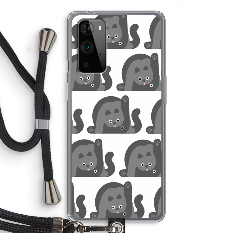 Cats: OnePlus 9 Pro Transparant Hoesje met koord