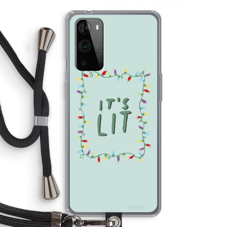 It's Lit: OnePlus 9 Pro Transparant Hoesje met koord