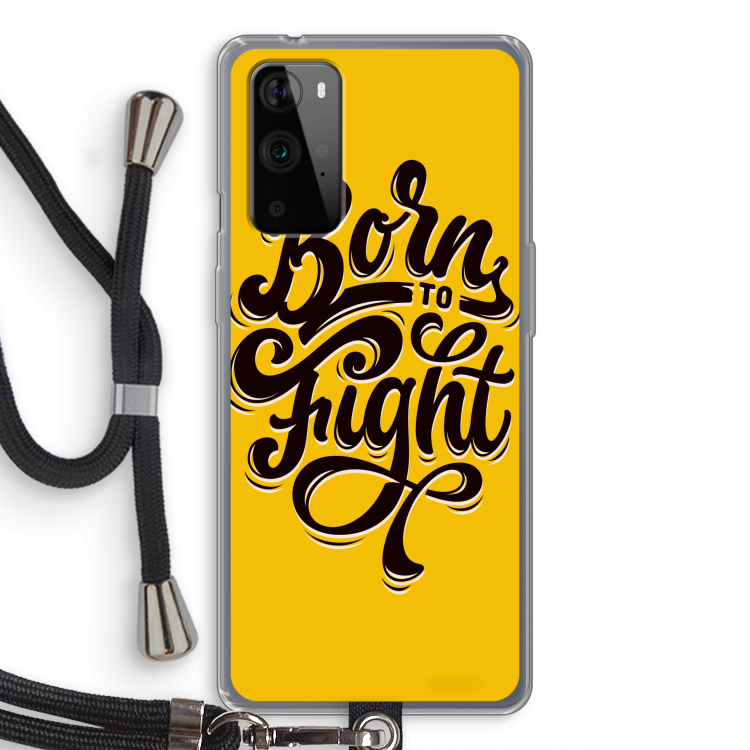 Born to Fight: OnePlus 9 Pro Transparant Hoesje met koord