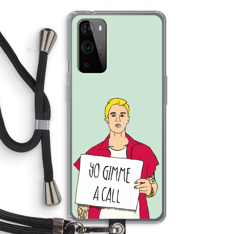 Gimme a call: OnePlus 9 Pro Transparant Hoesje met koord