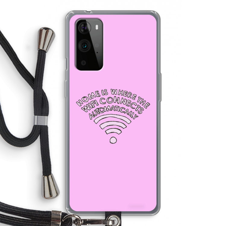 Home Is Where The Wifi Is: OnePlus 9 Pro Transparant Hoesje met koord